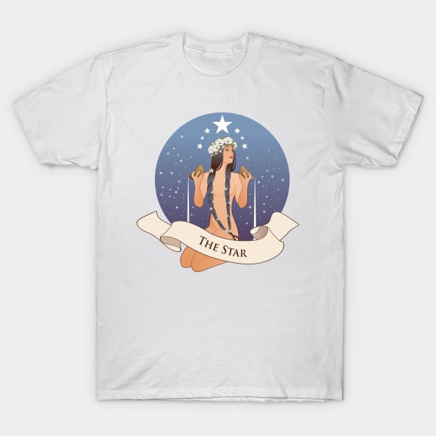 Tarot Arcana: The Star T-Shirt by LaInspiratriz